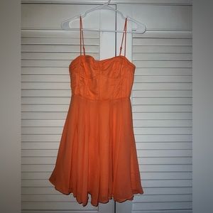 Orange Corset Top Dress
